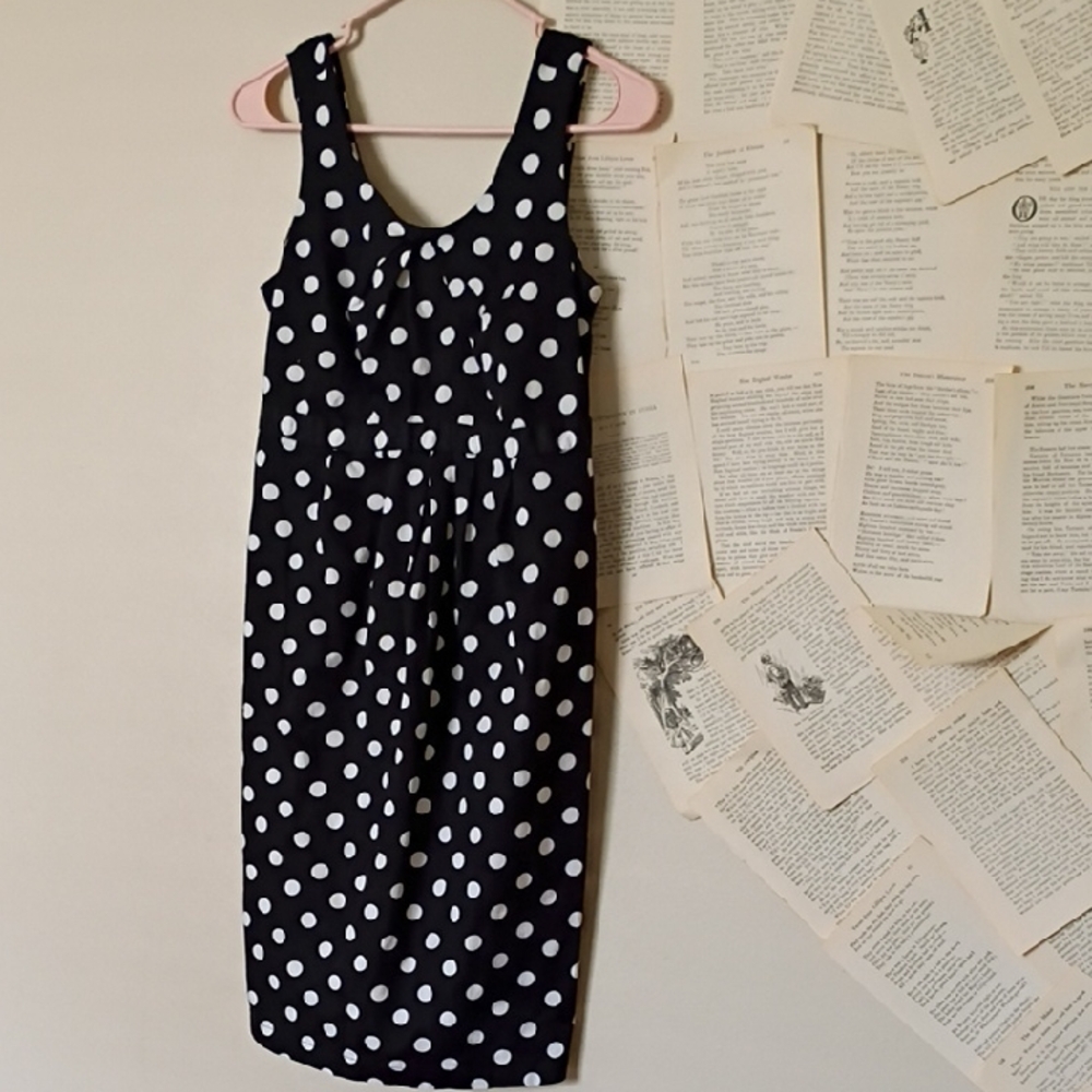 Motherhood Maternity Black and White Polka Dot Sleeveless Dress